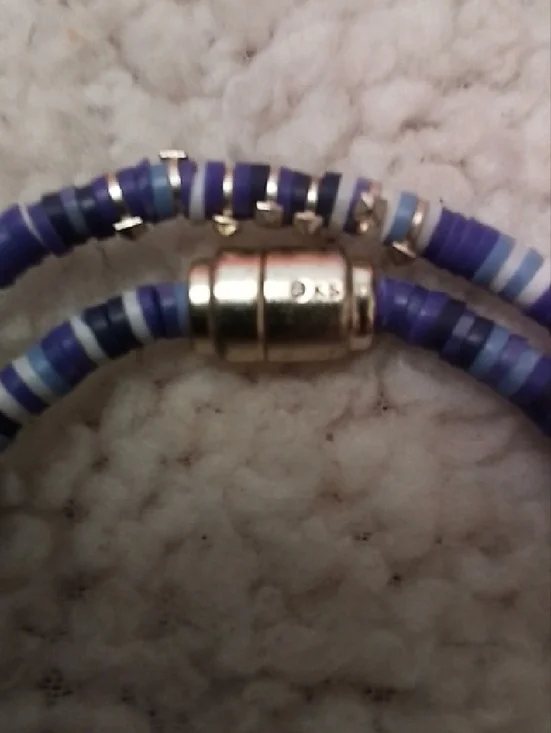 Kendra Scott Purple and Blue Gradient Coil Bracelet with Silver Accents - Picture 2 of 2